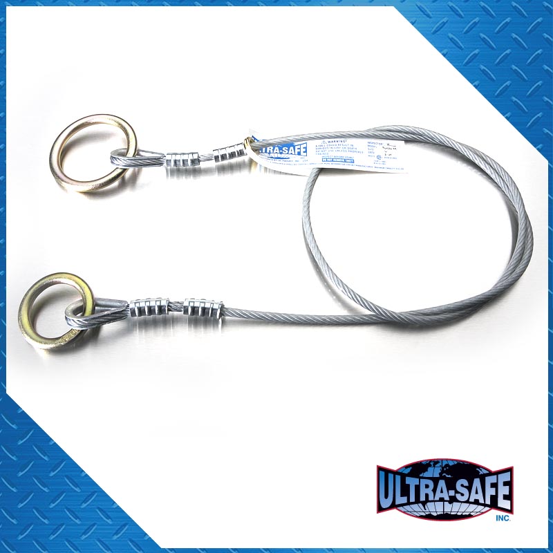 Ultra-Safe 1/4″- 5/16” x 8’ Anchorage/PVC Tie-Off (Ring and Ring)