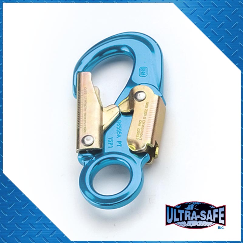 Ultra-Safe Small Aluminum Hook, 3,600 lbs Gate, 1″ Throat