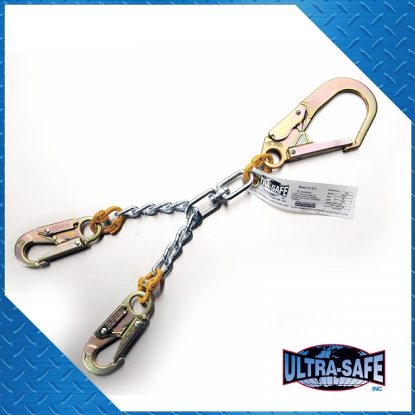 Ultra-Safe Chain Rebar Assembly – 22″ with Large Hook and Swivel