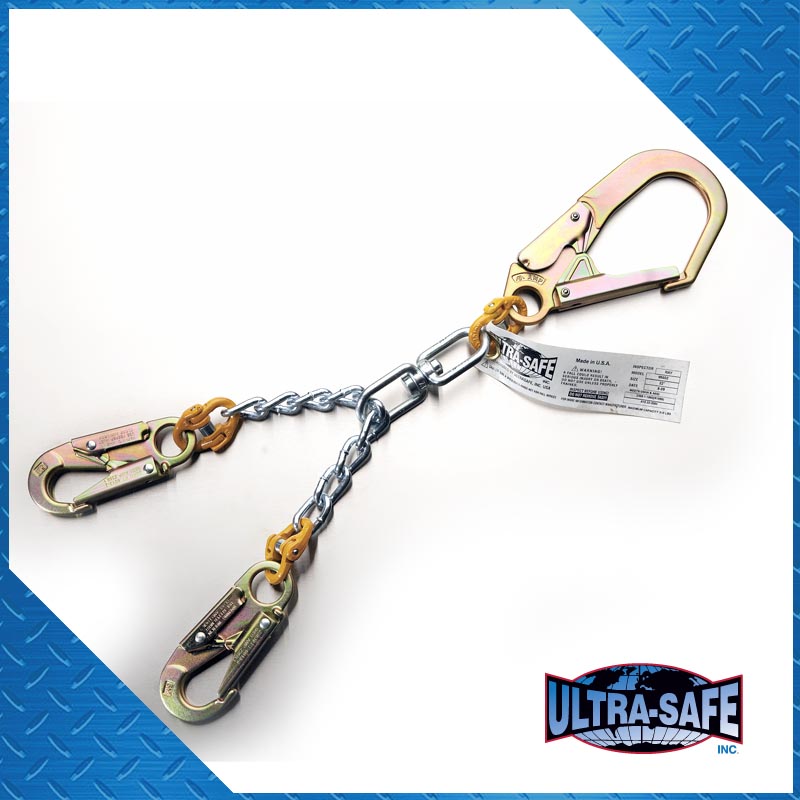 Ultra-Safe Chain Rebar Assembly – 22″ with Large Hook and Swivel