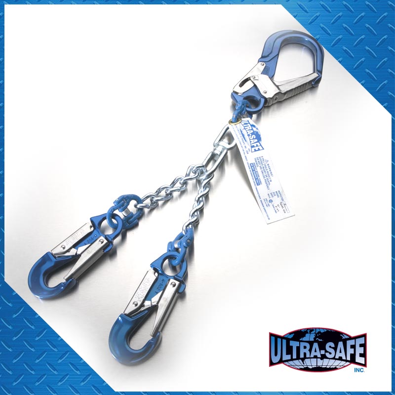 Ultra-Safe Chain Rebar Assembly – 22″ with Large Aluminum Rebar Hooks