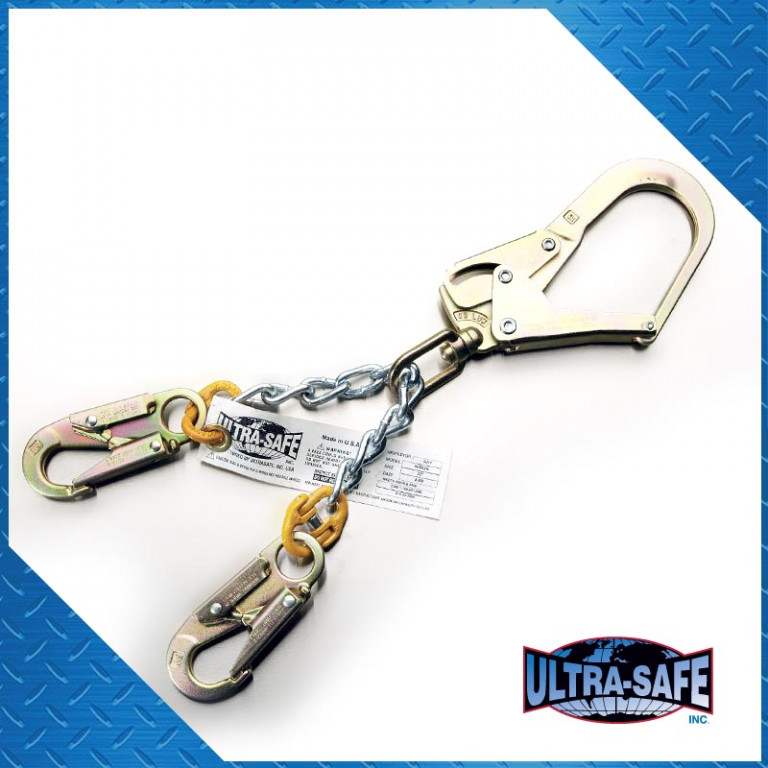 Ultra-Safe Chain Rebar Assembly – 22″ with Large Swivel Rebar Hook 3,600 Pound Gate