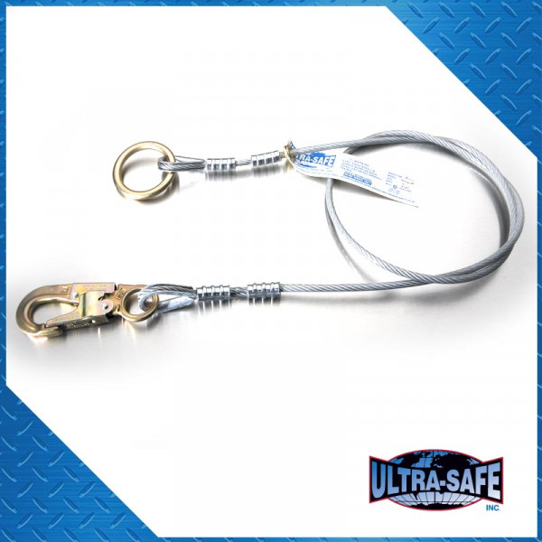 Ultra-Safe 1/4″- 5/16” x 6’ Anchorage/PVC Tie-Off (Hook and Ring)