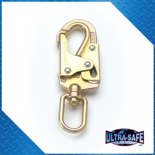 Ultra-Safe Double-Locking Swivel Snap with Load Indicator, 3,600 lbs Gate, 3/4″ Throat