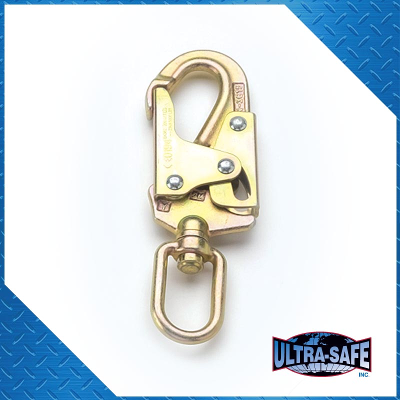 Ultra-Safe Double-Locking Swivel Snap with Load Indicator, 3,600 lbs Gate, 3/4″ Throat