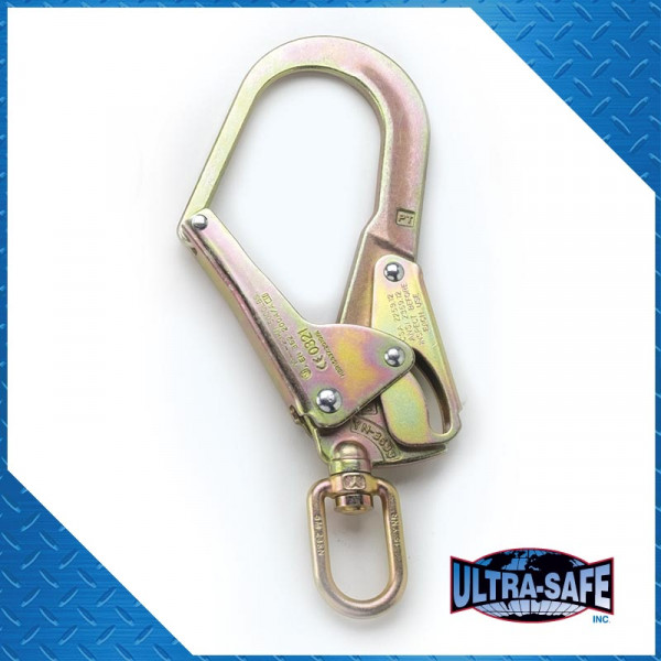 Ultra-Safe Large Rebar Hook with Swivel, 3,600 lbs Gate, 2-1/4″ Throat, Aluminum