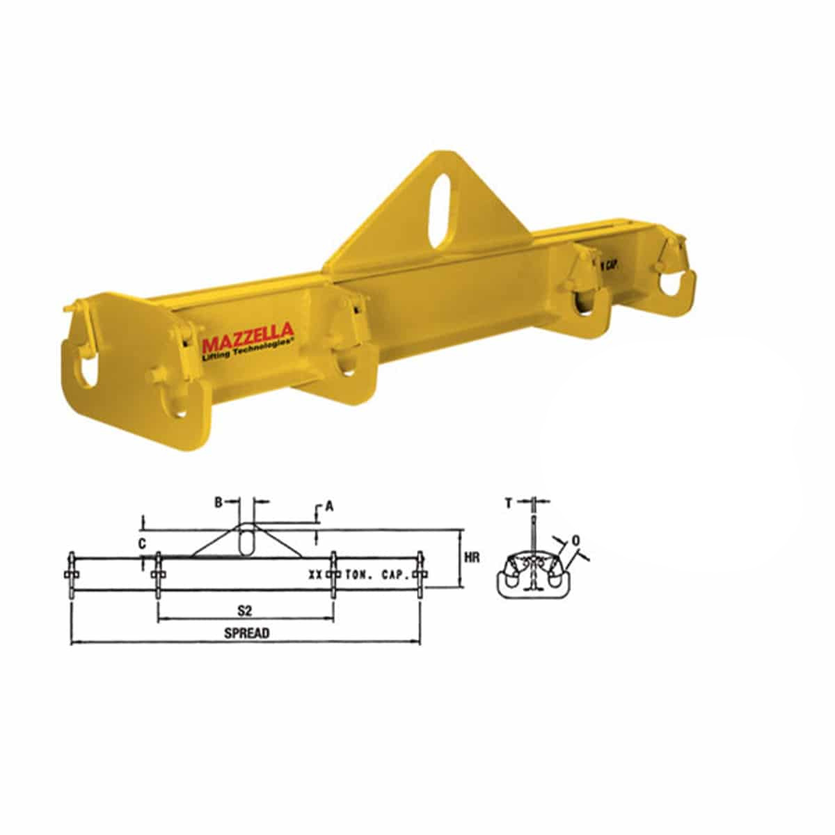 Heavy Duty Twin Basket Sling Lifting Beams (Model 22)