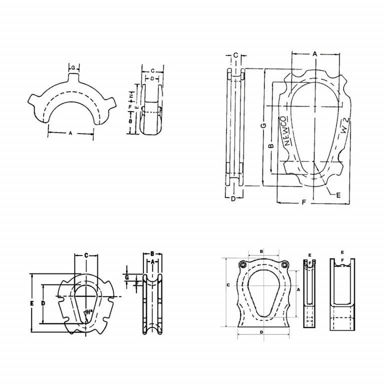 Newco Special Wire Rope Thimbles