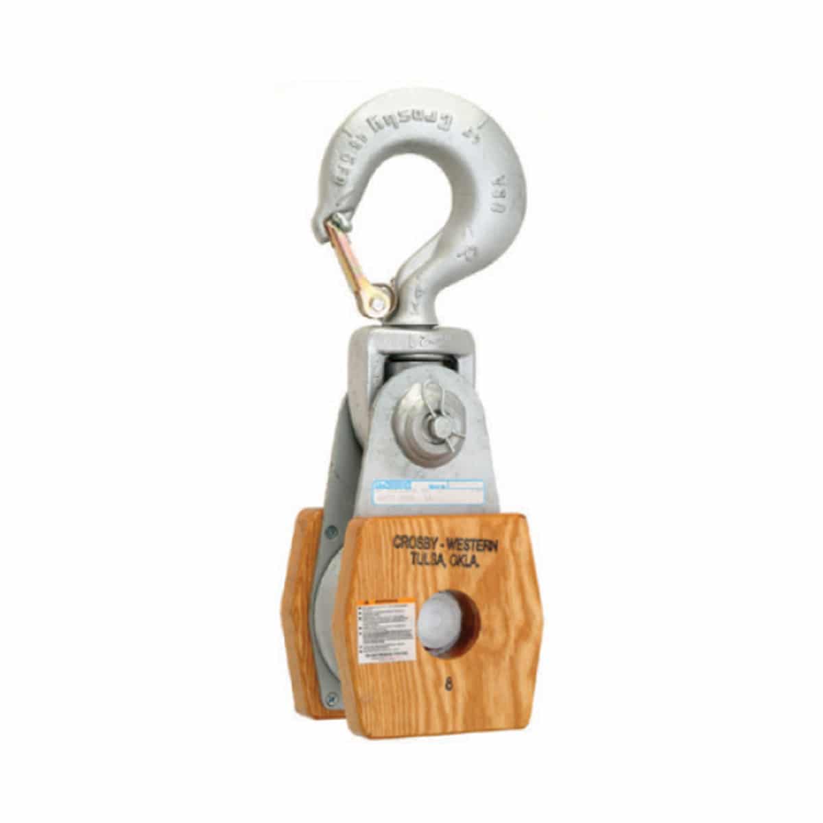 Crosby Western 385 Wood Shell Manila Rope Snatch Blocks