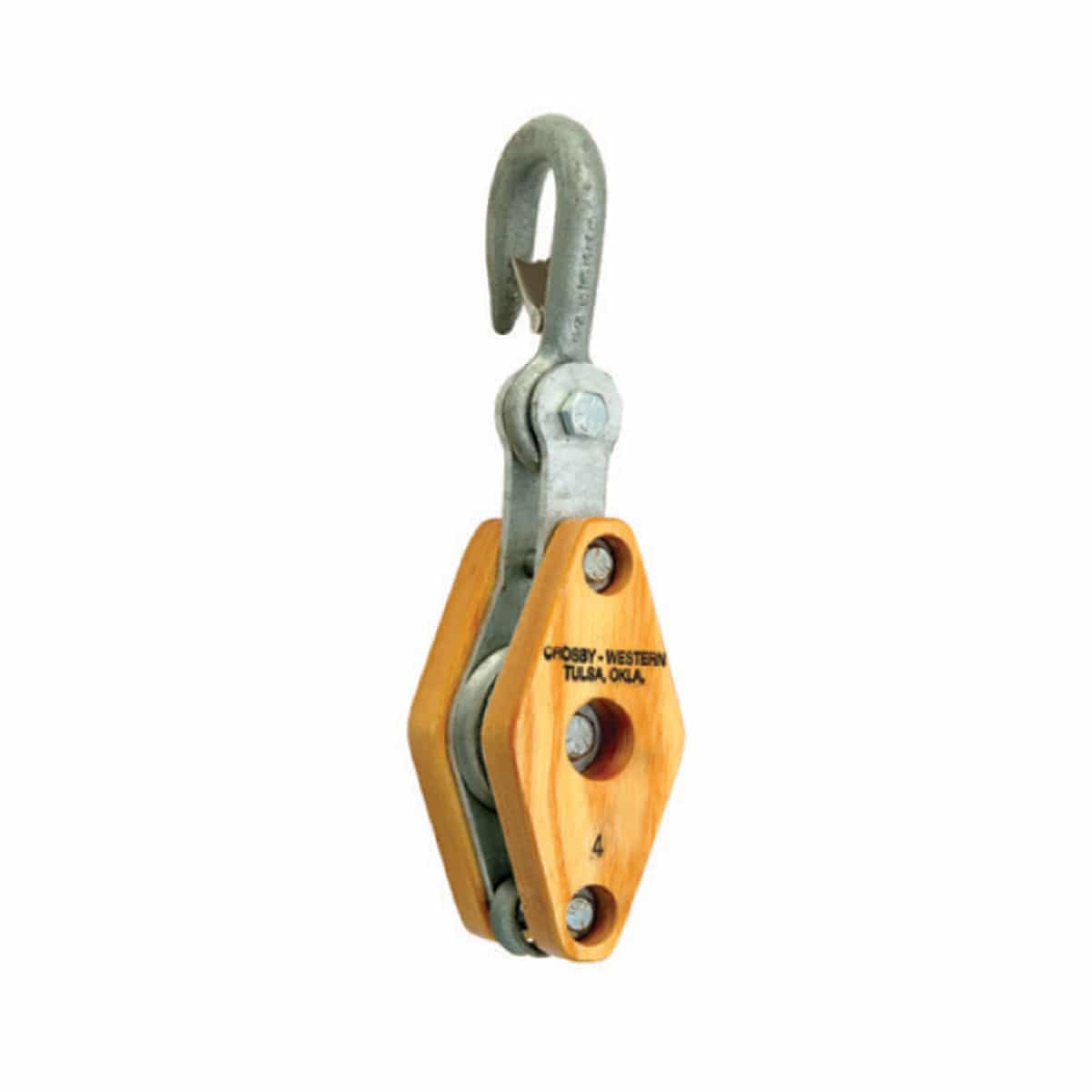 Crosby Western 21 - 22 - 23 Wood Shell Blocks for Manila Rope