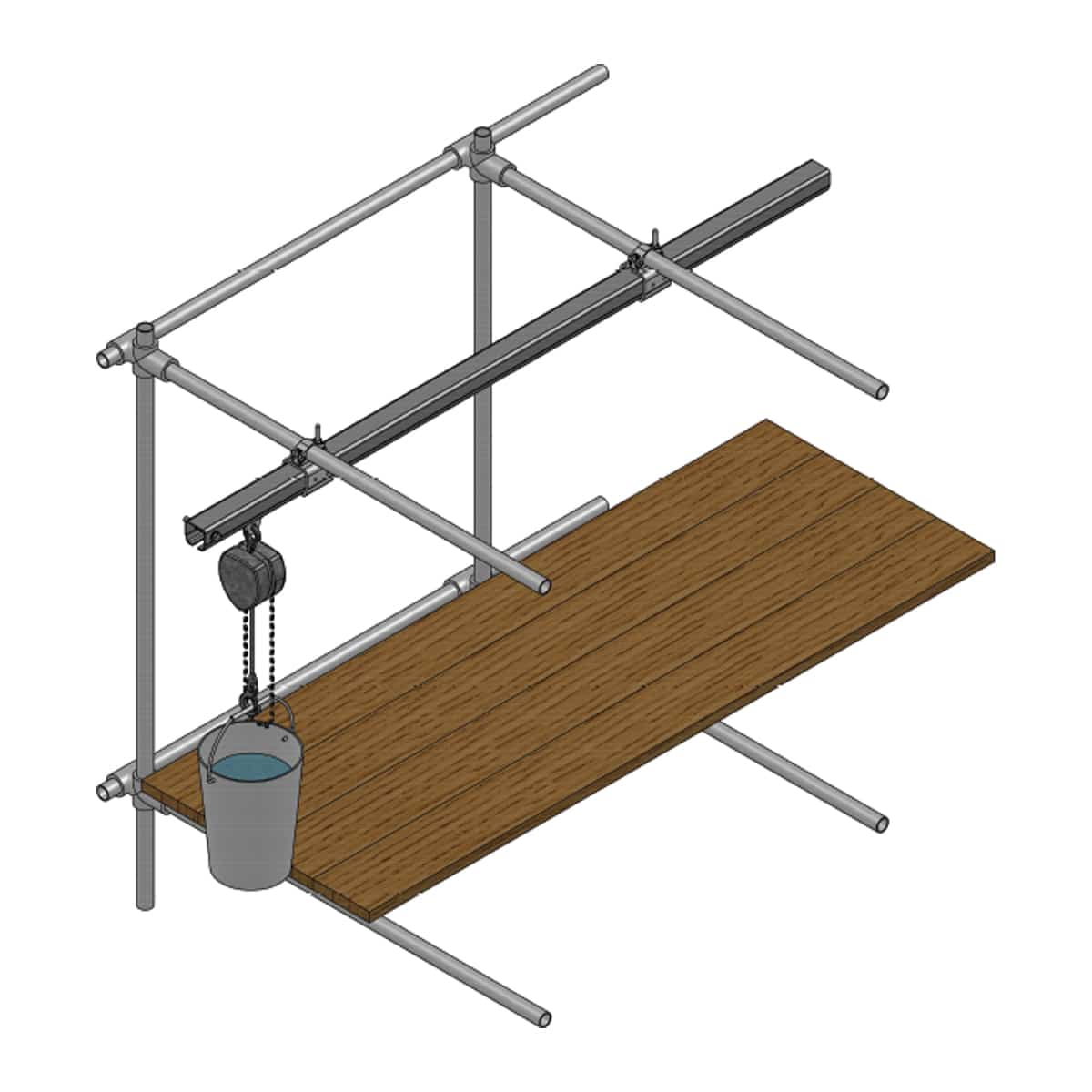 Blocca e affronta, paranco funi e carrucole Solutions-fall-protection-engineered-metreel-scafftrack