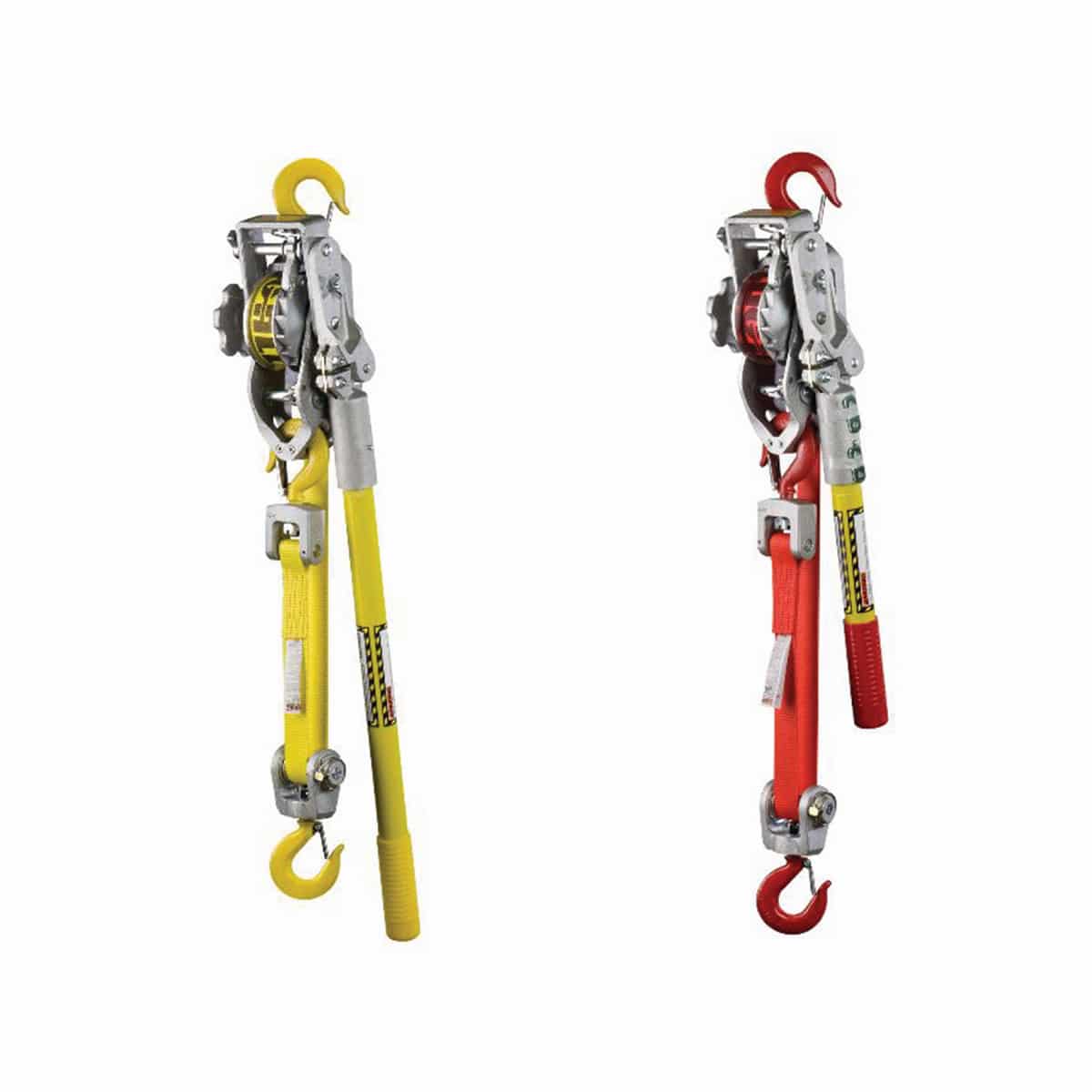 Lug-All Small Frame Web Strap Ratchet Winch Hoists