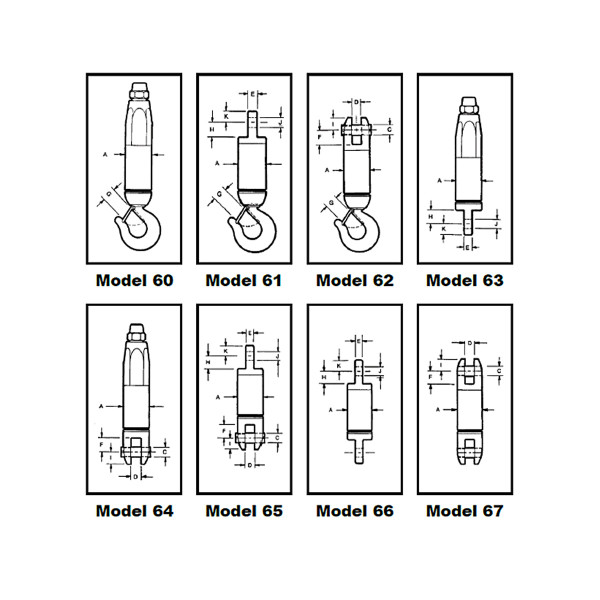 Esmet Angular Contact Ball Bearing Swivels