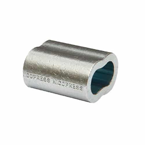 Nicopress Nickel Plated Copper Oval Sleeves