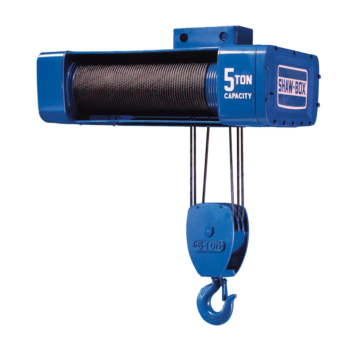 Shaw-Box 800 Series Electric Wire Rope Hoist & Trolley—Double-Reeved
