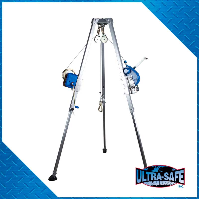 10′ Tripod Includes 1 Pulley and 1 Carabiner