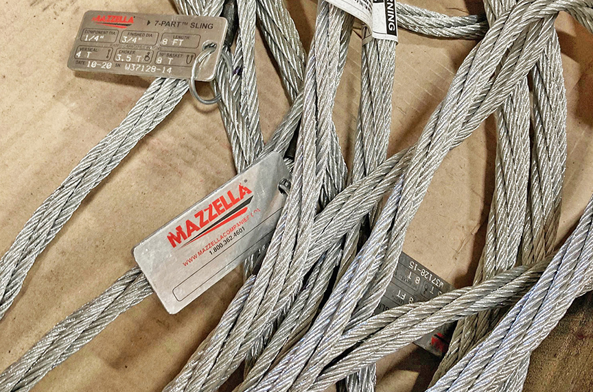 What Are Wire Rope Slings? Acronyms, Components, & Configurations: Mazzella 7-Part Slings