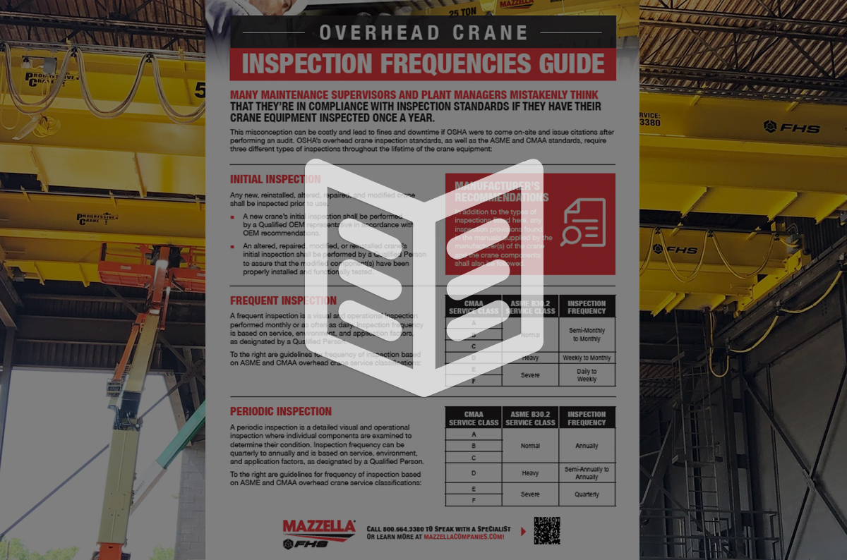 Overhead Crane Inspection Frequencies Guide