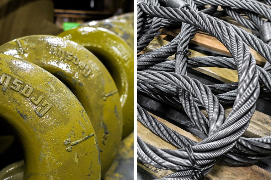 What Are The Best Rigging Shops in Richmond, Virginia? - Crosby Hooks with Wire Rope Slings