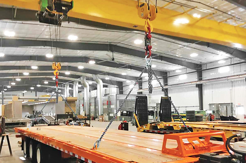 Load Cell In Use During Overhead Crane Lift