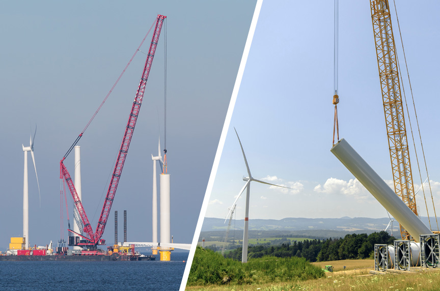 Offshore vs. Onshore Wind Energy - Wind Turbine Construction