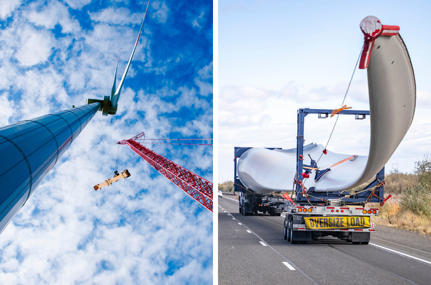 Transportation and Construction of Wind Turbine