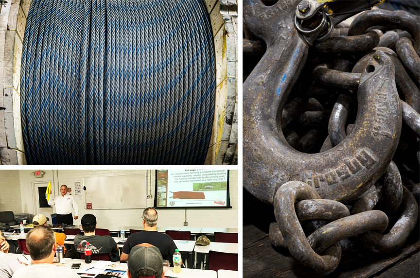 Wire rope, alloy chain slings, lifting and rigging training