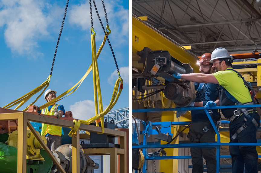 A younger generation of workers performing duties in the lifting & rigging industry