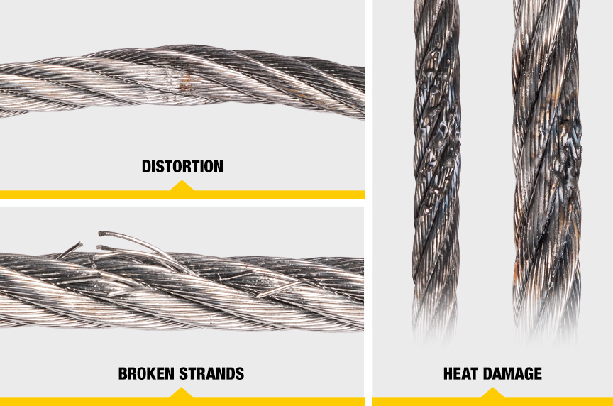 Samples of Wire Rope Damage