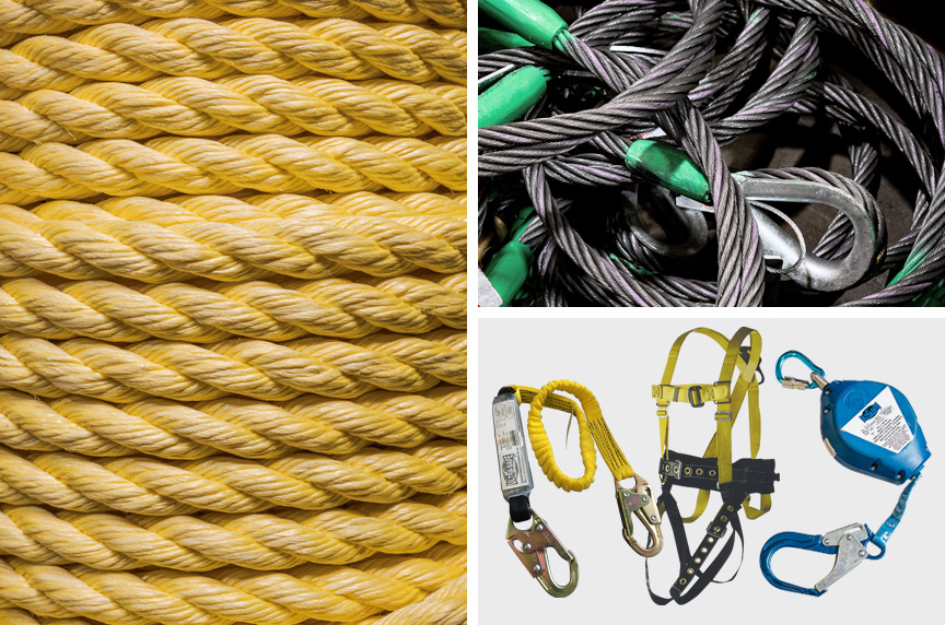 Manila Synthetic Rope, Wire Rope Slings, and Fall Protection Equipment