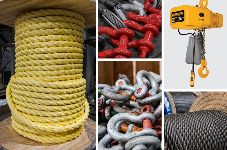 Rigging Supplies - Cordage / Synthetic Rope, Wire Rope Slings, Rigging Hardware, Wire Rope, Harrington Hoists