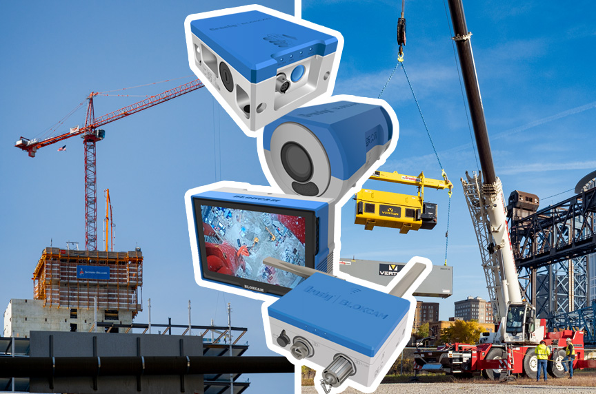 Crosby BlokCam M3L system with tower crane and mobile cranes