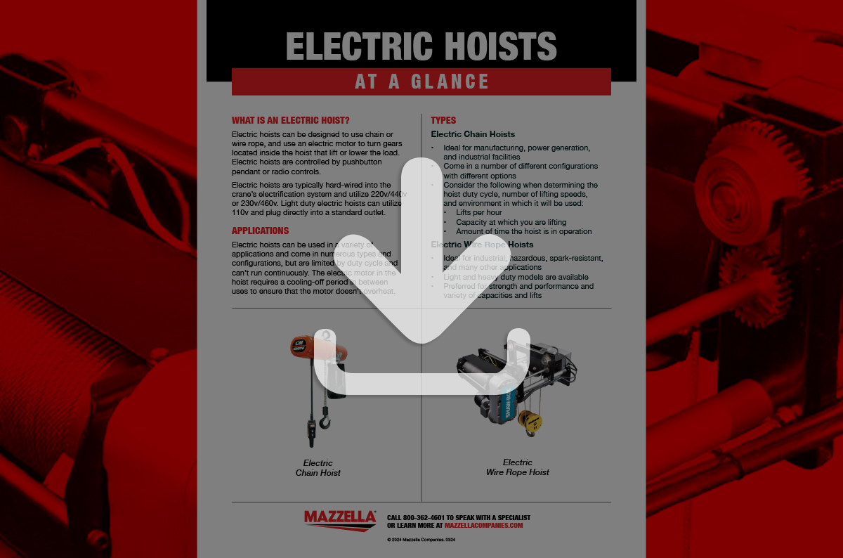 Electric Hoists At A Glance