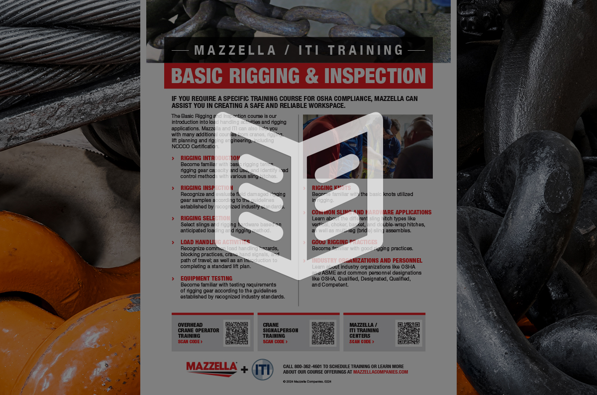 Mazzella / ITI Basic Rigging Inspection Training