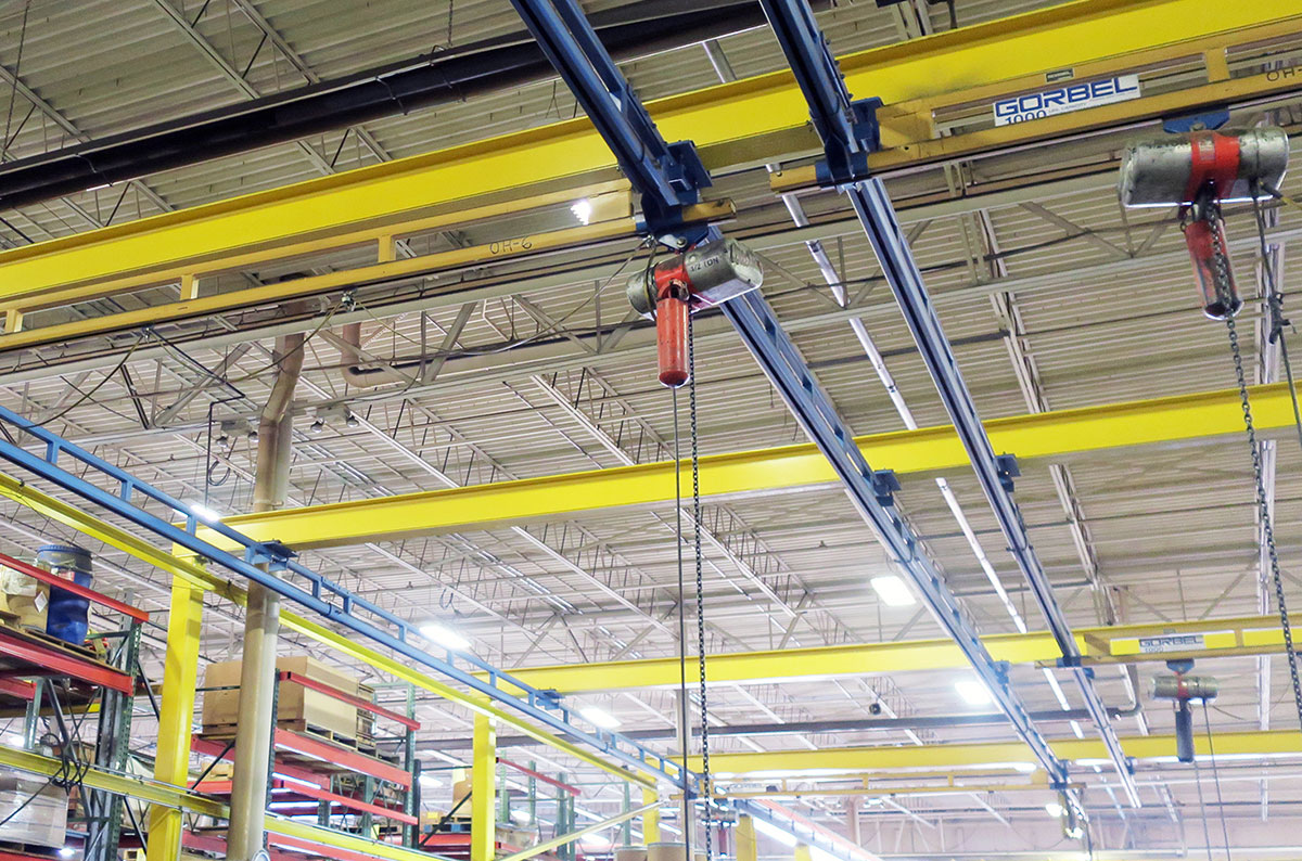 Enclosed Track Workstation Crane System
