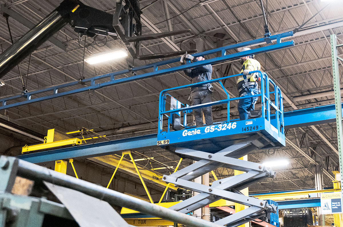 Enclosed Track Workstation Crane System