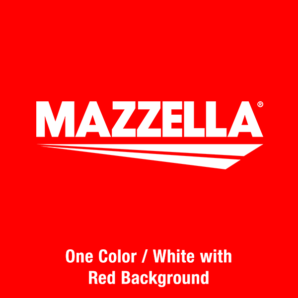 Mazzella Brand Guides: Mazzella One Color White on Red